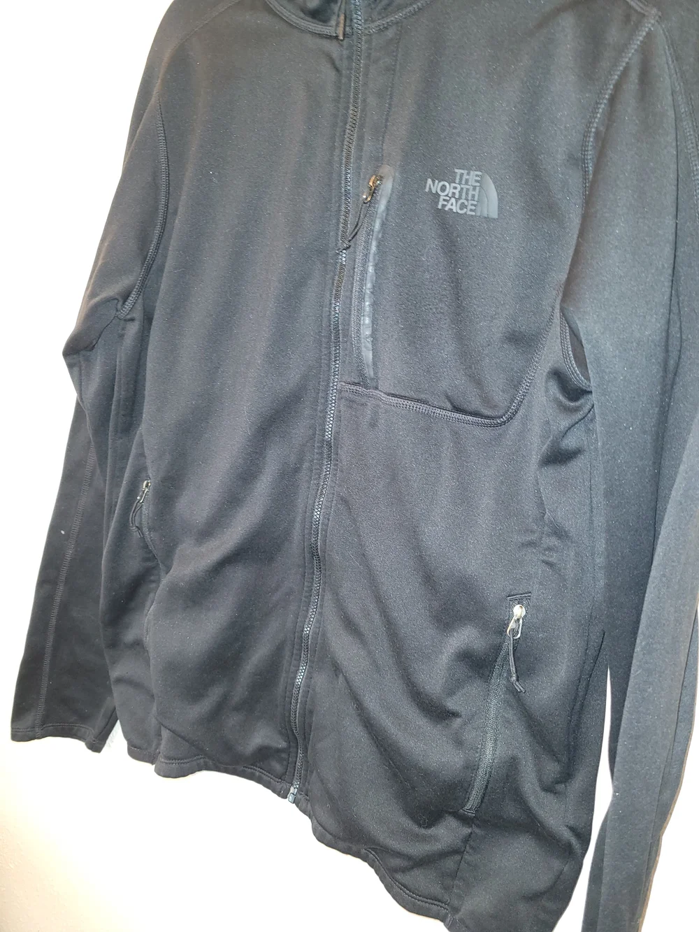 The North Face Canyonlands Full Zip Jacket Men's Small Black Stretch Fleece Zip